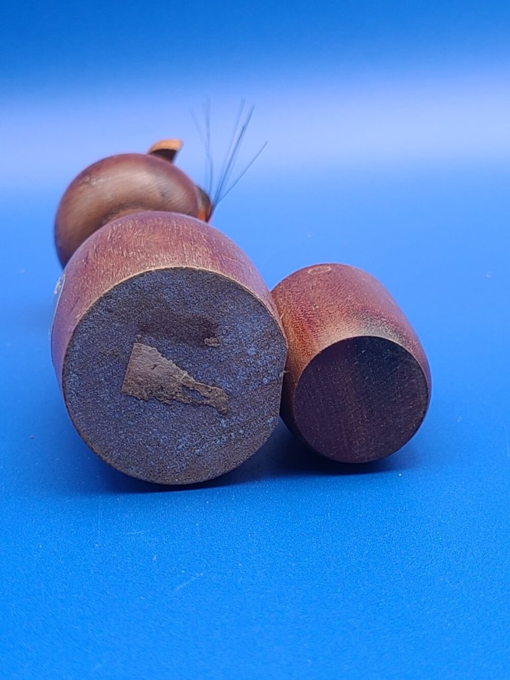 MCM Teak Wood Cat Toothpick Holder Standard Specialty Japan w Sticker - Picture 7 of 9